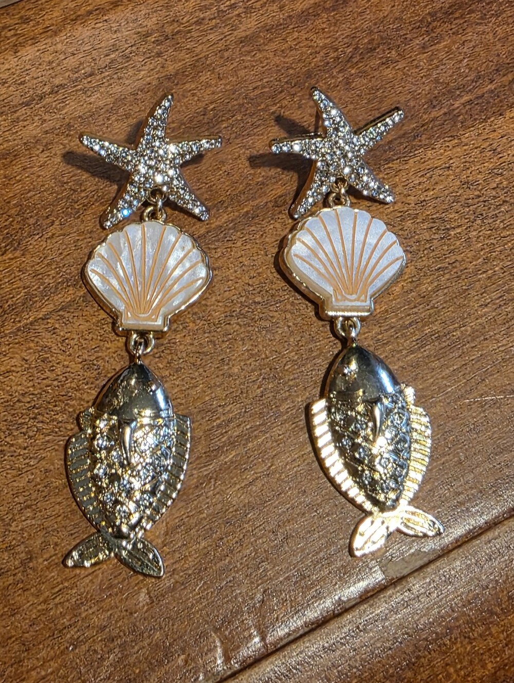 Sugarfix Goldtone Fish Earrings